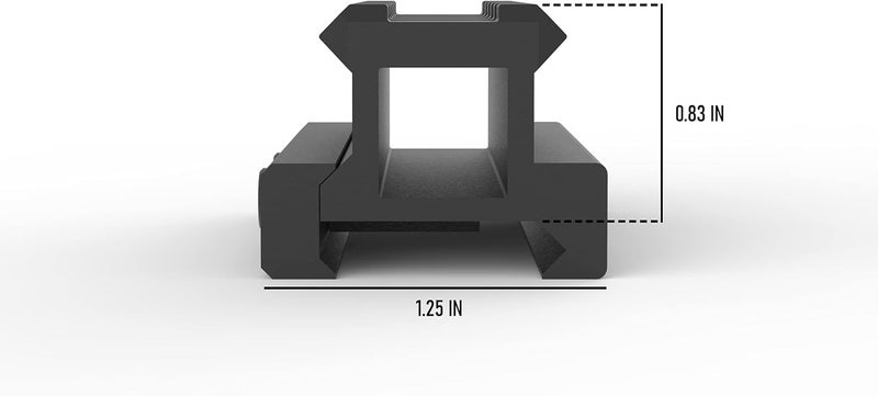 Monstrum Store تركيب رiser Picatinny V3 مع قاعدة توقف الارتداد | طول 2.5 بوصة - Image 2
